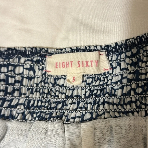 Eight Sixty Women's Printed Navy and White Wide-Leg Pant size S - Picture 3 of 10